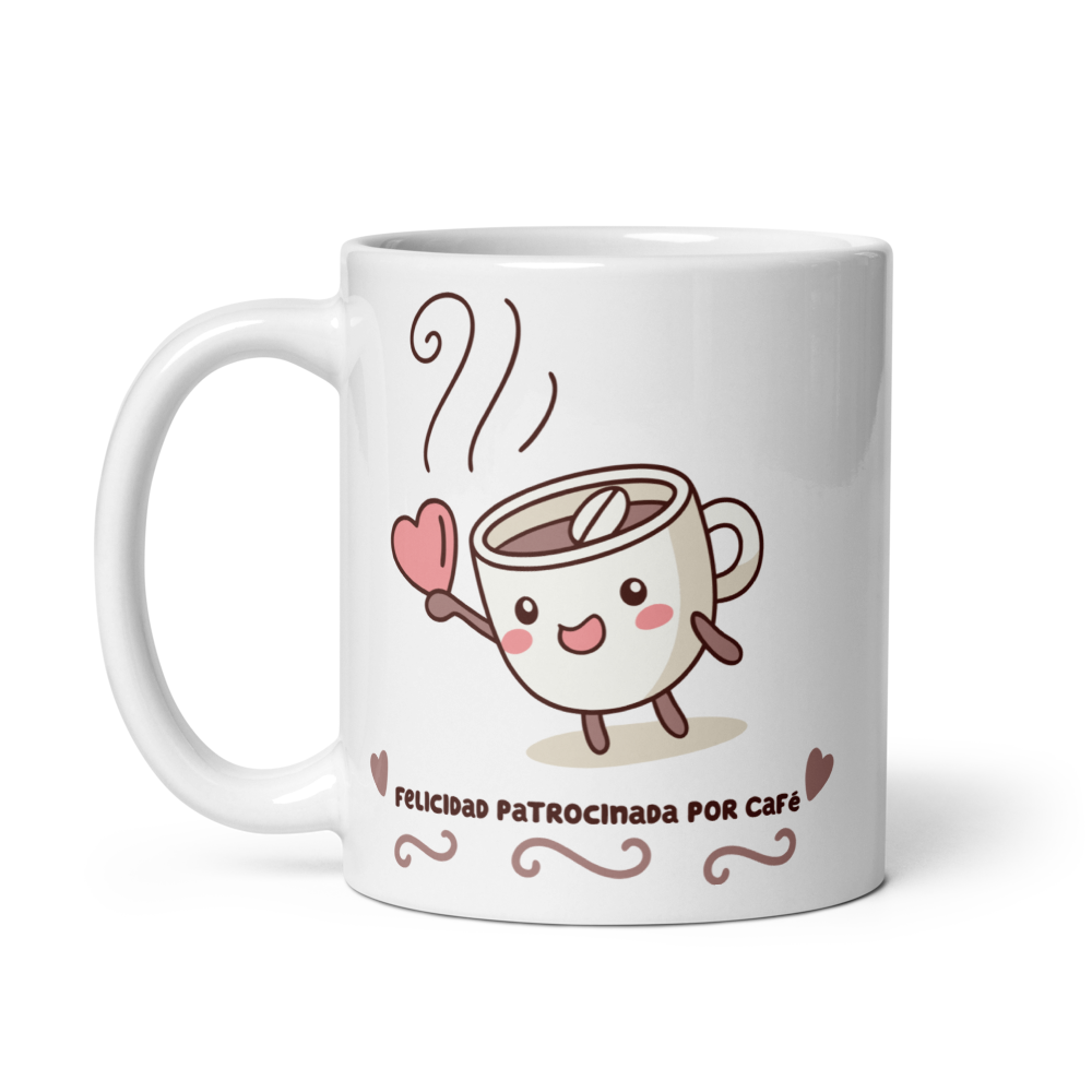Felicidad patrocinada por café 11oz