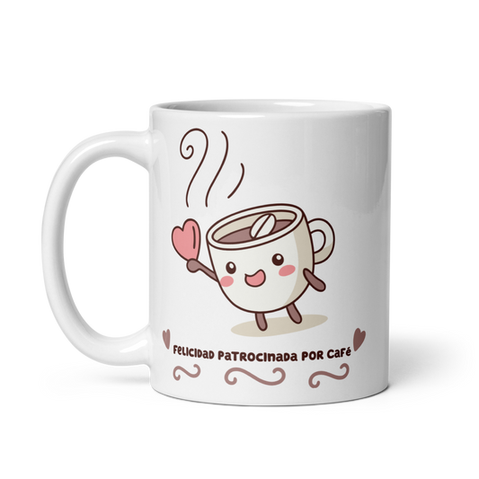 Felicidad patrocinada por café 11oz